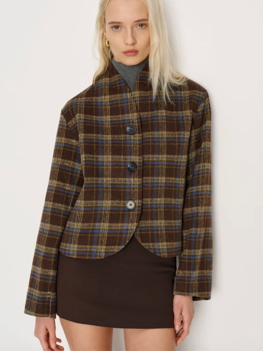 Reformation Owen Jacket Brown - Size XXS
